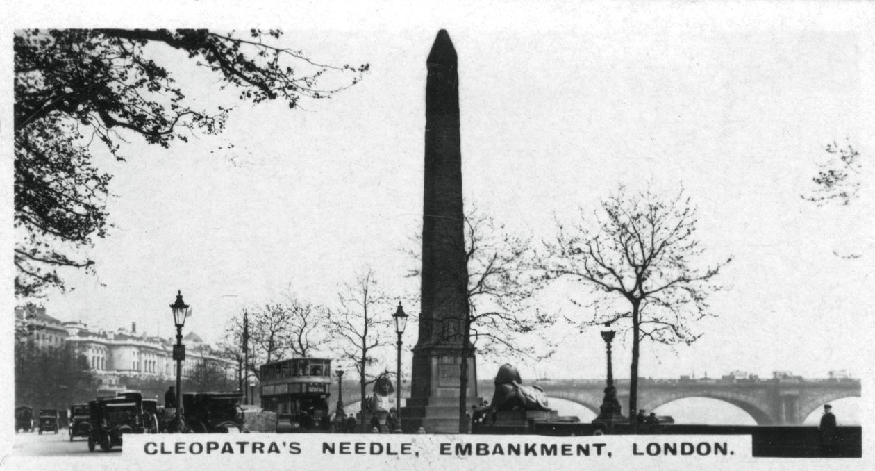Cleopatras Needle, Embankment, London, c1920