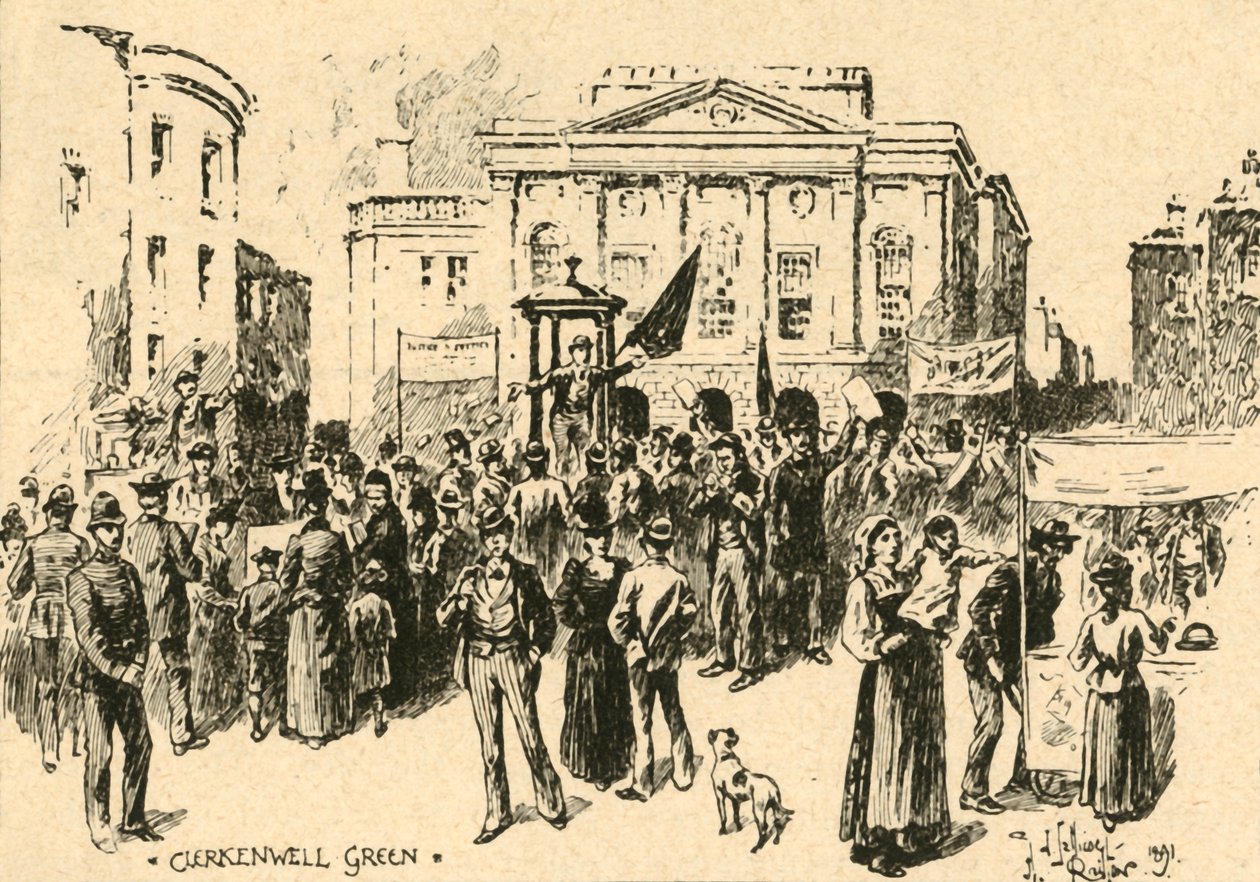 Clerkenwell Green, London, c1890. af Unbekannt