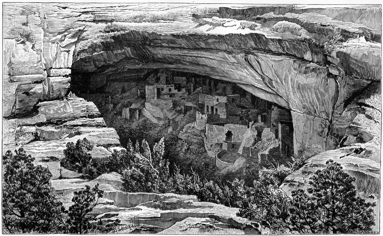 Cliff Palace i Cliff Palace Canyon, sydvestlige Colorado, USA, 1901 af Unbekannt