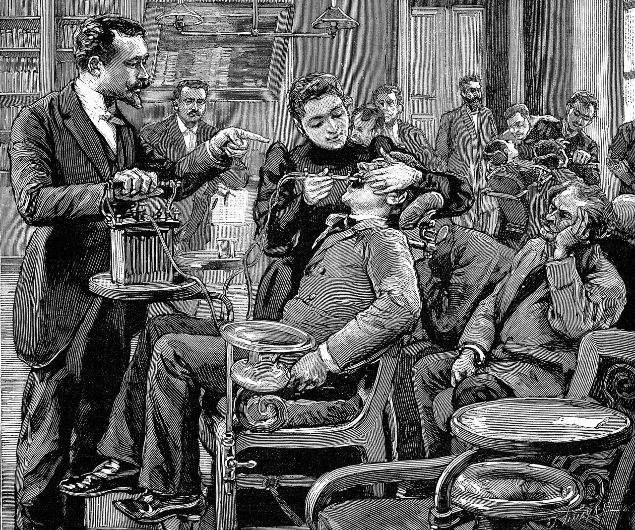 Klinik ved School of Dentistry, Paris, 1892 af Unbekannt