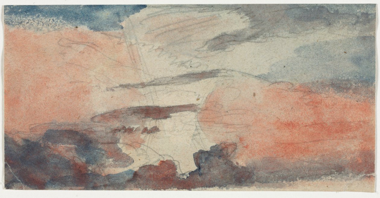 Cloud Study, 1800-tallet. af Unbekannt