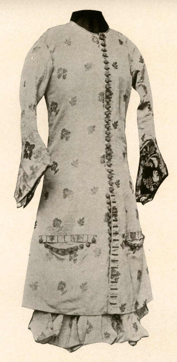 Frakke og helbukser af brun brokade med blomster og blade, c1670, 1937. af Unbekannt