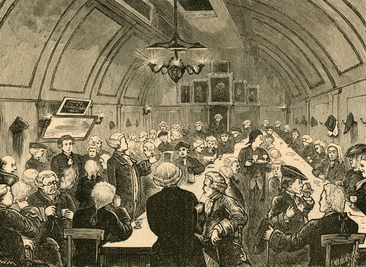 Cogers Hall, fra et gammelt tryk, 1897. af Unbekannt