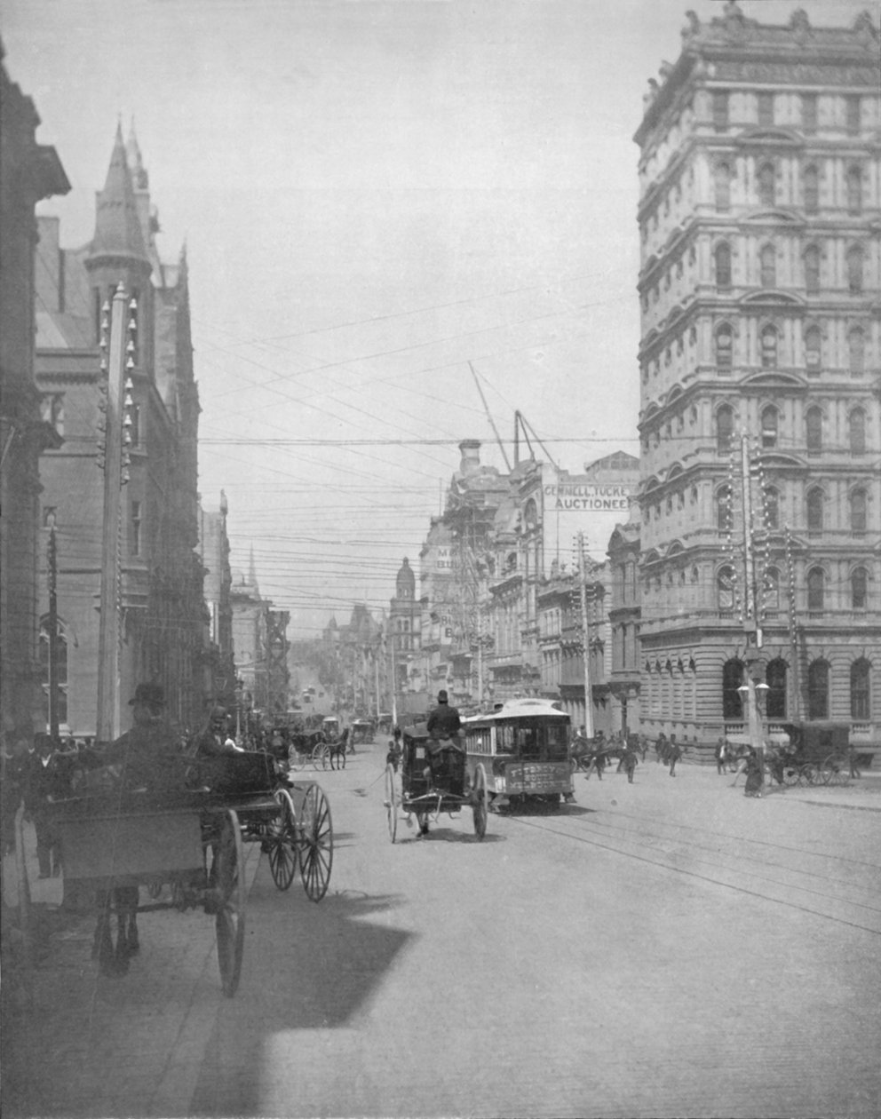 Collins Street, Melbourne, 1800-tallet af Unbekannt