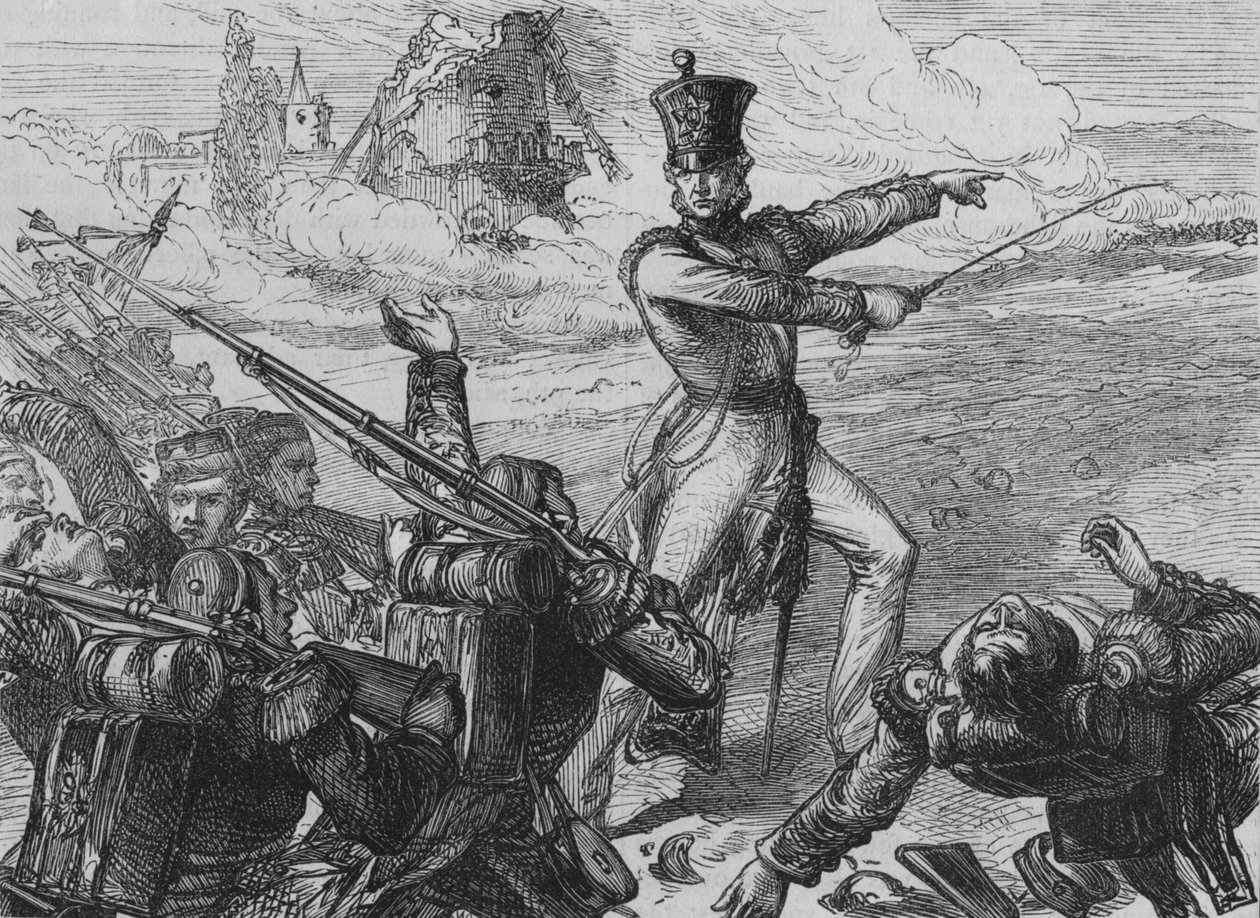 Oberst Fitzgeralds Charge i San Sebastian, c1880 af Unbekannt
