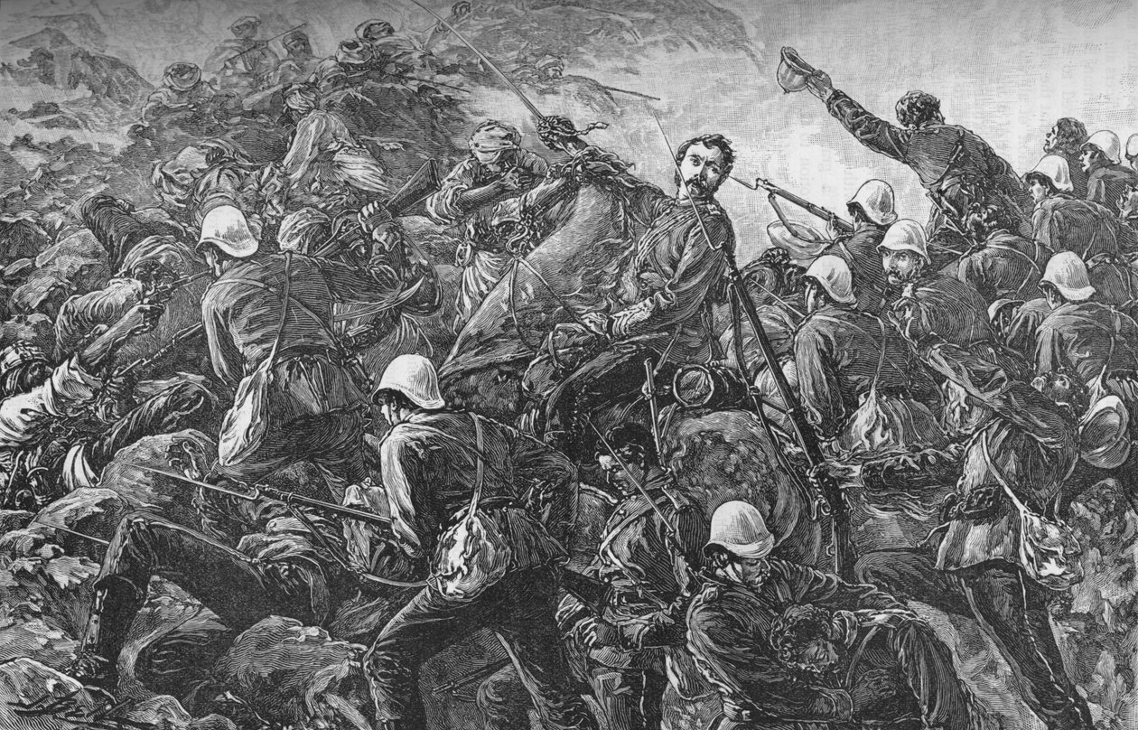 Oberst Galbraith i slaget ved Maiwand, c1880 af Unbekannt
