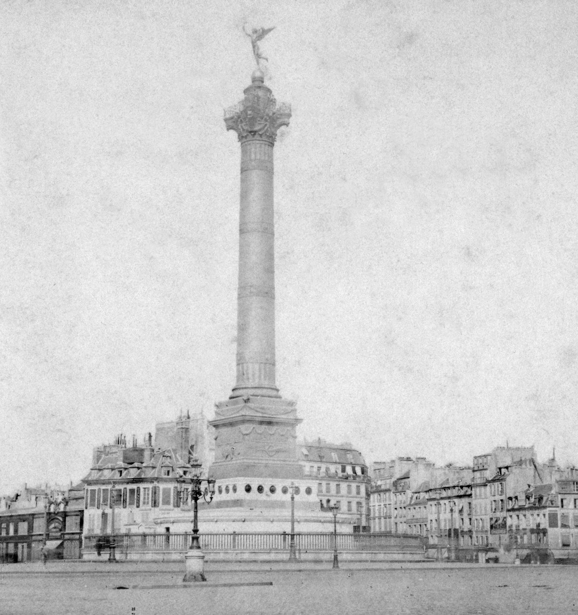 Julisøjlen, Place de la Bastille, Paris, Frankrig, slutningen af ​​det 19. eller begyndelsen af ​​det 20. århundrede af Unbekannt