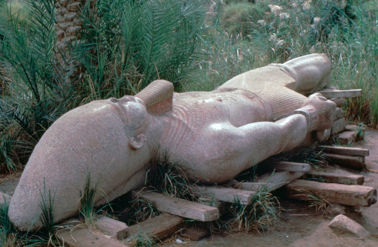 Kolossal statue af Ramses I in situ, Memphis, Egypten, 13. århundrede f.Kr. af Unbekannt