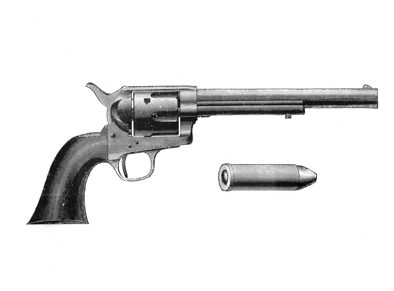 Colt Frontier revolver, opfundet af Samuel Colt 1814-62, c1890 af Unbekannt