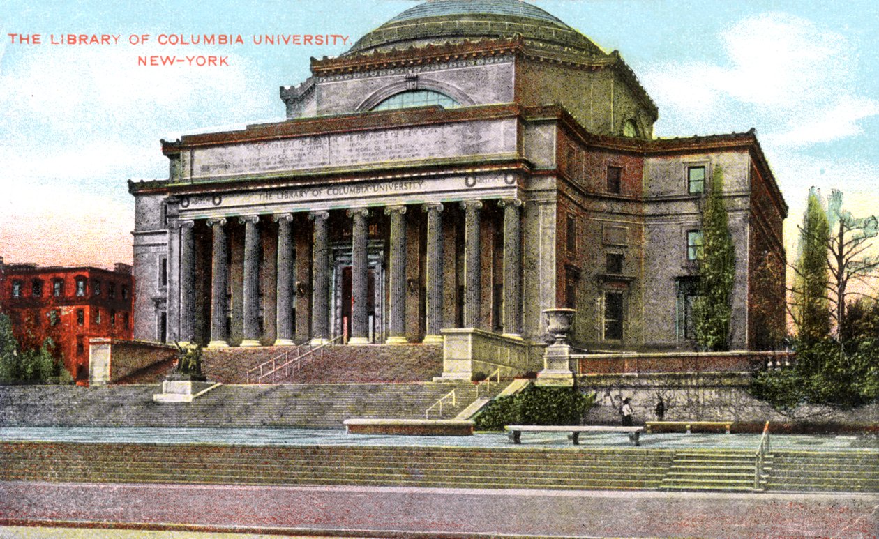 Columbia University bibliotek, New York, USA, omkring 1900-tallet af Unbekannt