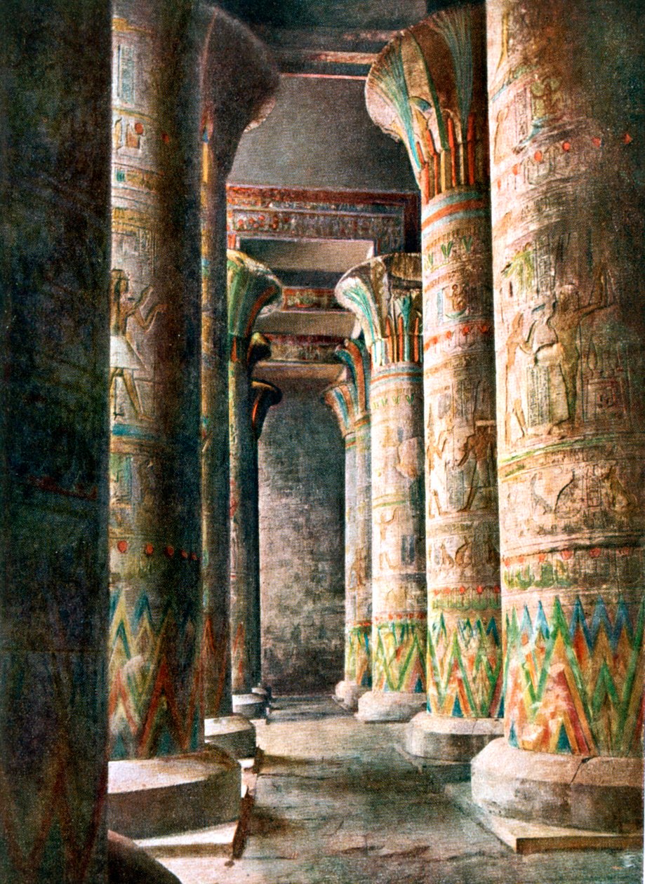 Søjler, Horus tempel, Edfu, Egypten, 20. århundrede af Unbekannt