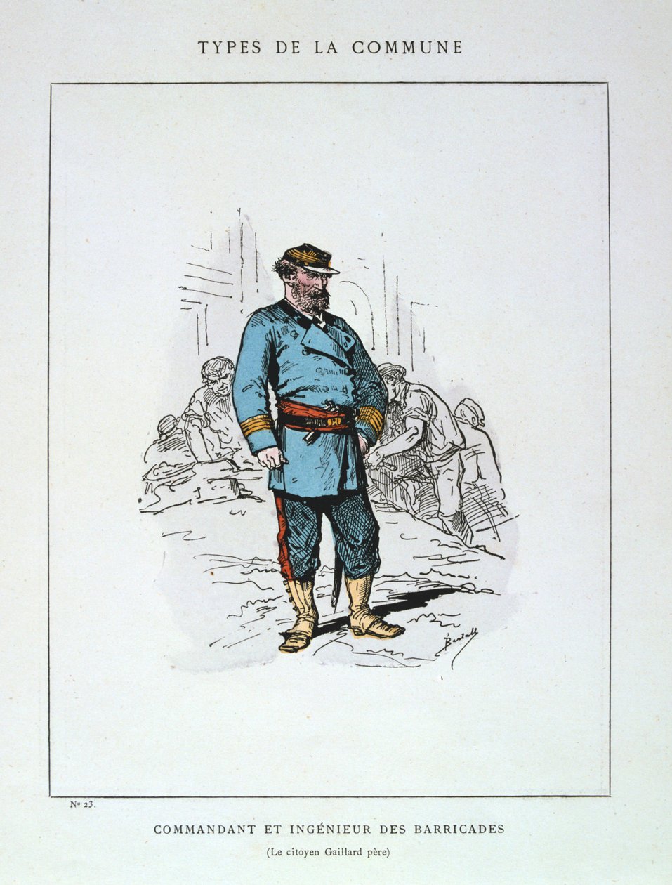 Kommandør og ingeniør af barrikader, Paris Kommune, 1871. af Unbekannt
