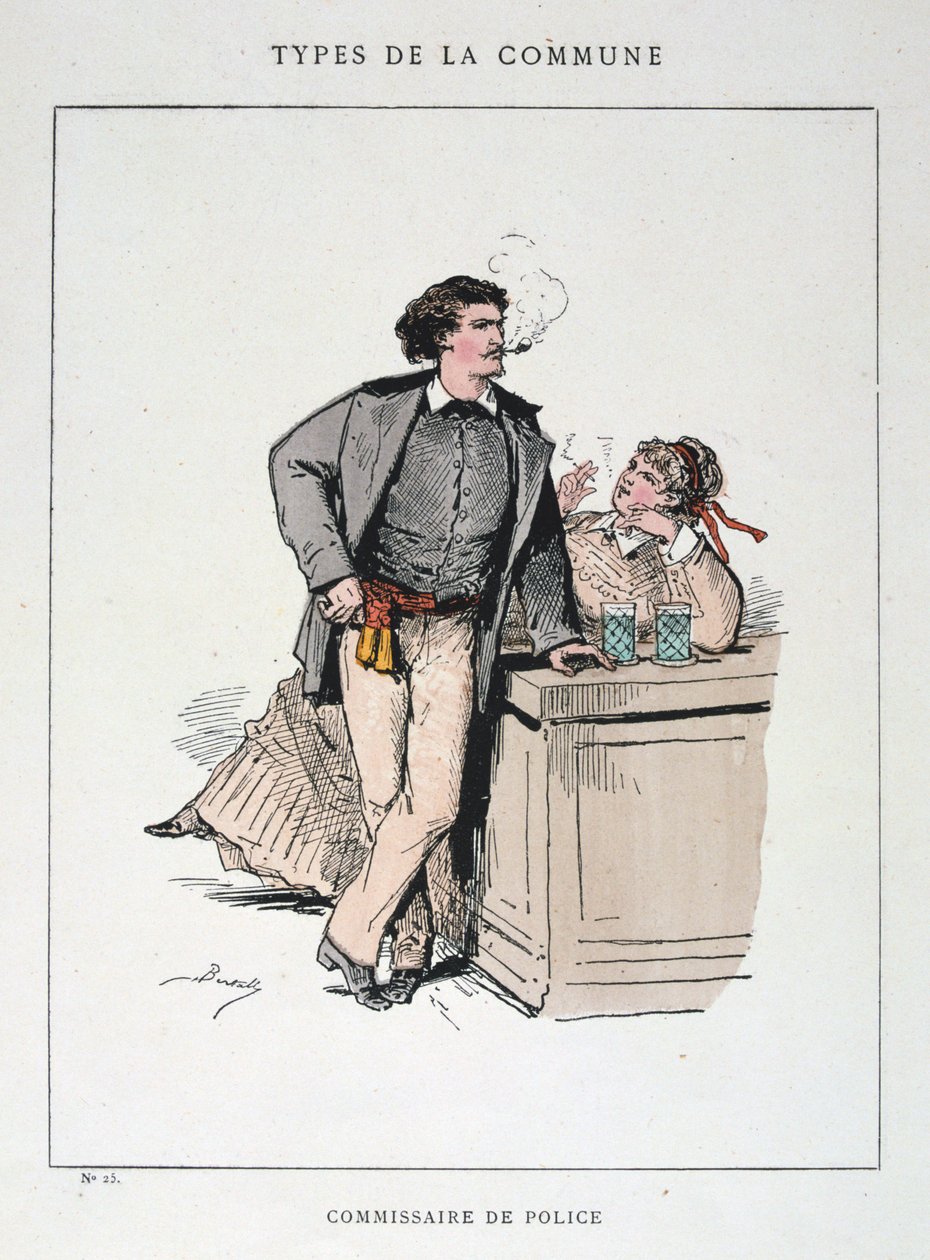 Politikommissær, Pariser Kommune, 1871. af Unbekannt