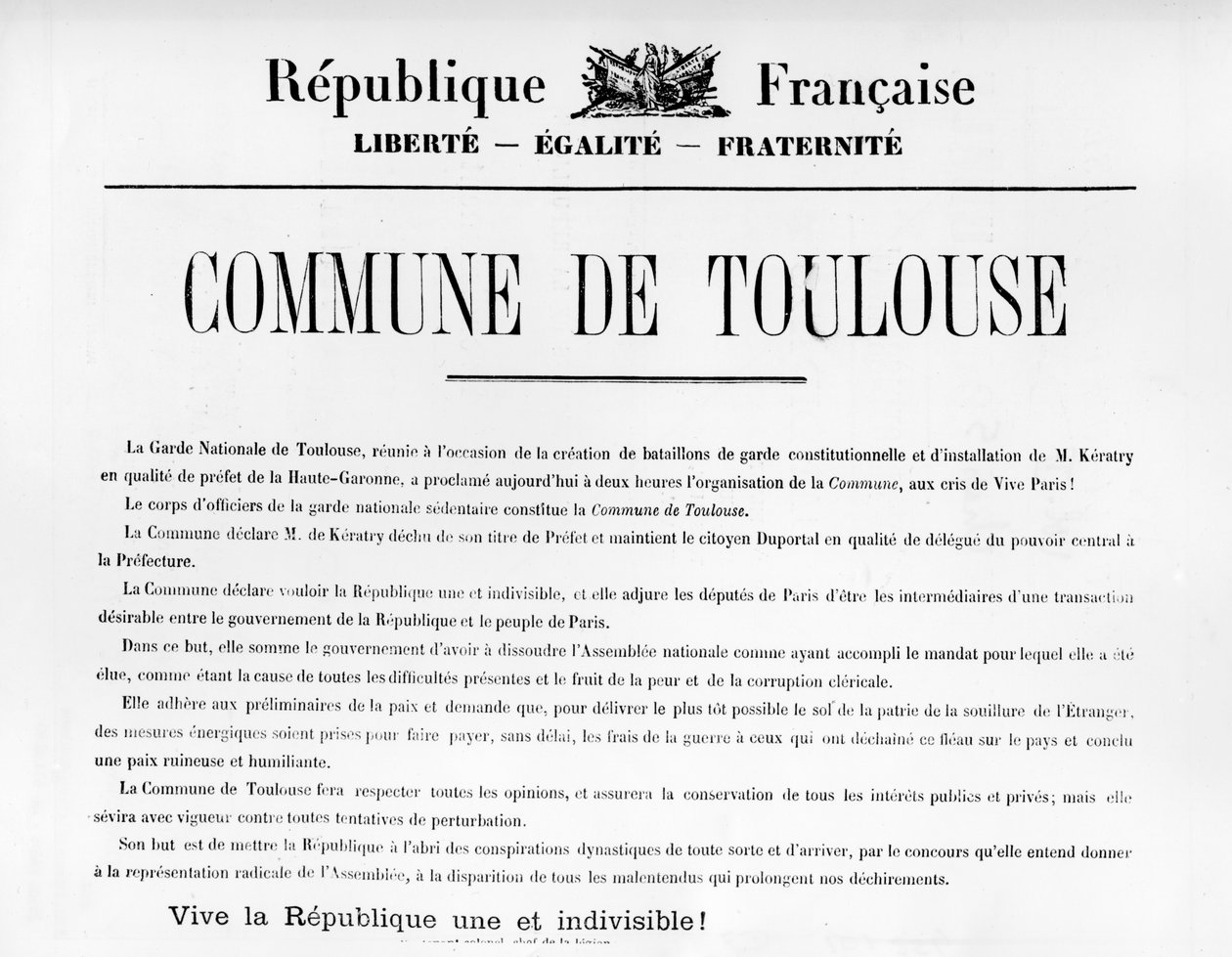 Commune de Toulouse, fra franske politiske plakater af Pariserkommunen af Unbekannt