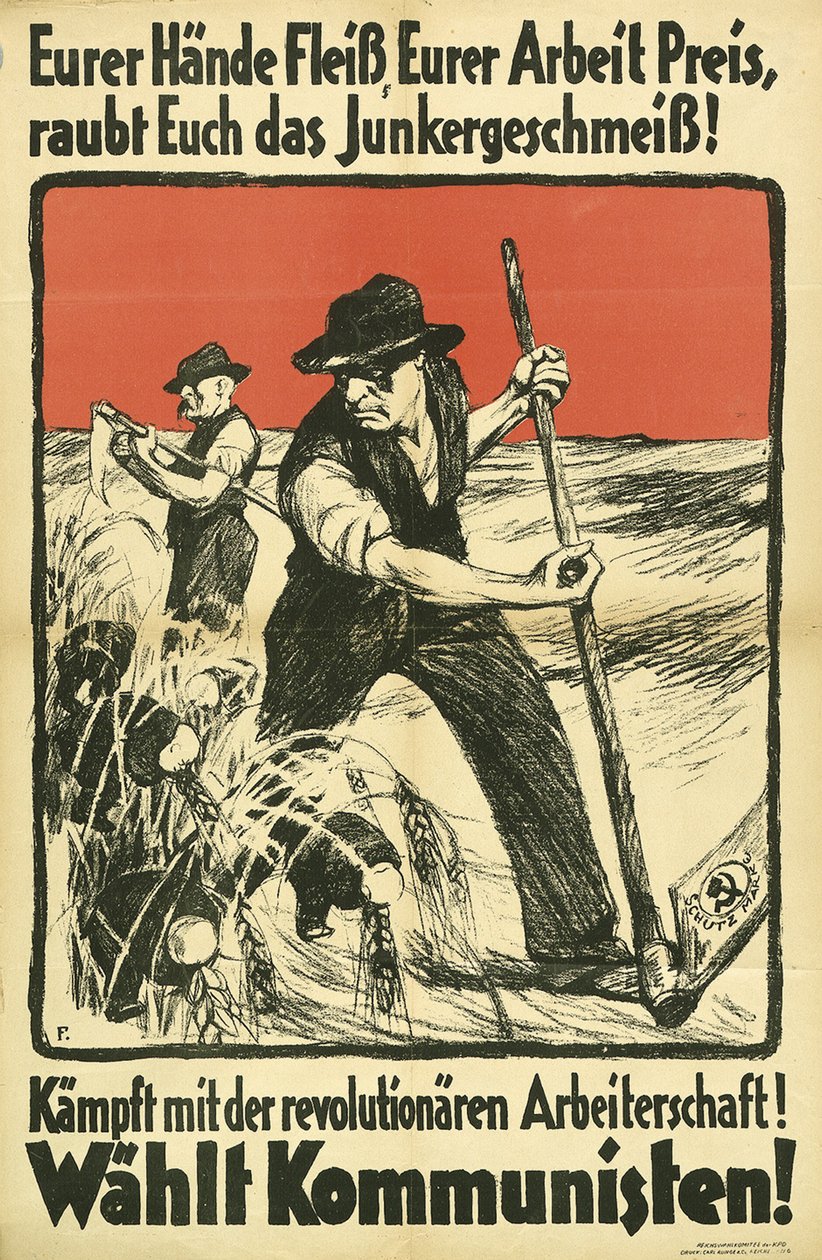 Kommunistisk valgplakat KPD, ca 1931 af Unbekannt