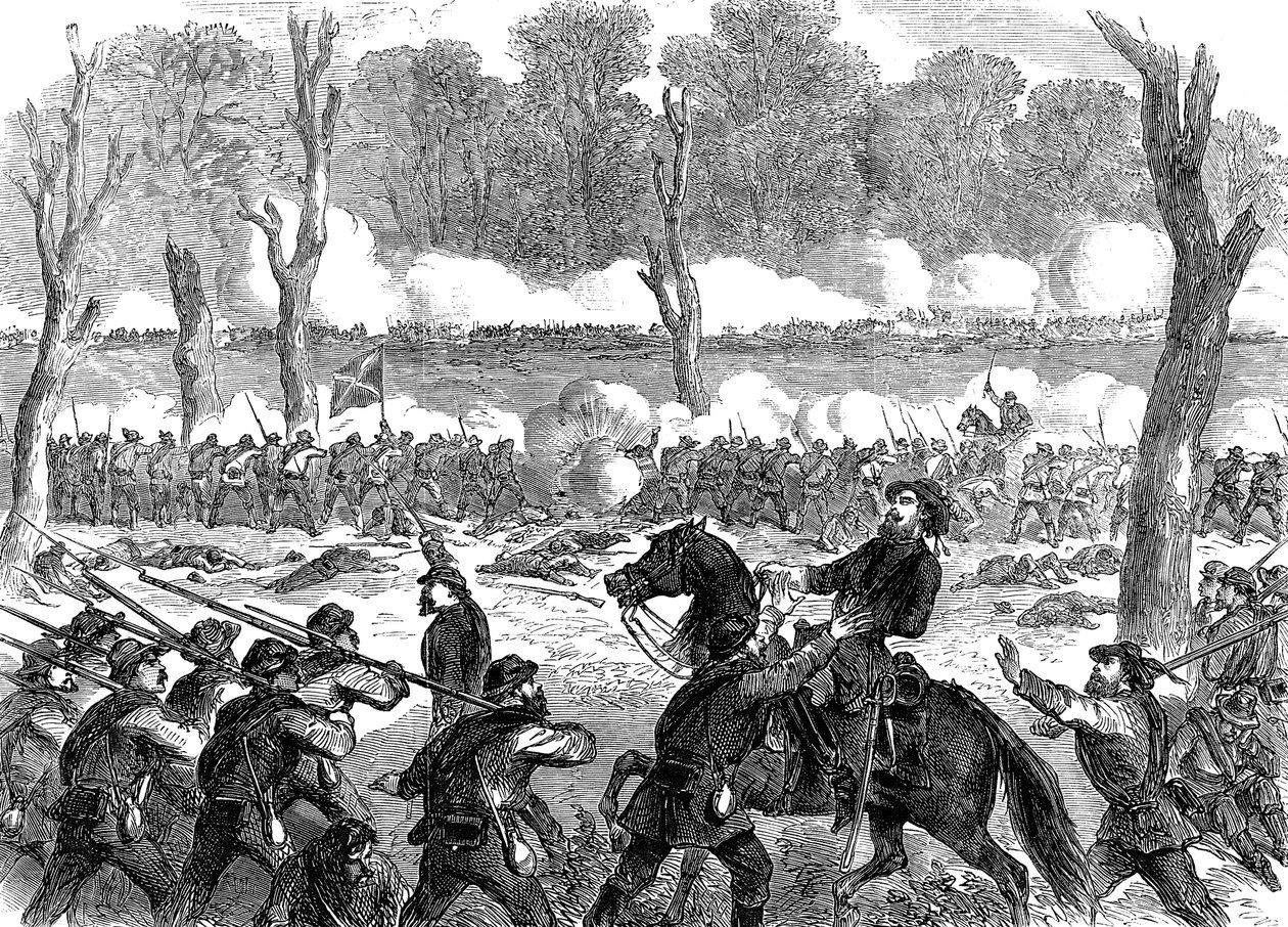 Konfødererede general Hood såret i slaget ved Chickamauga, amerikansk borgerkrig, 1863 af Unbekannt