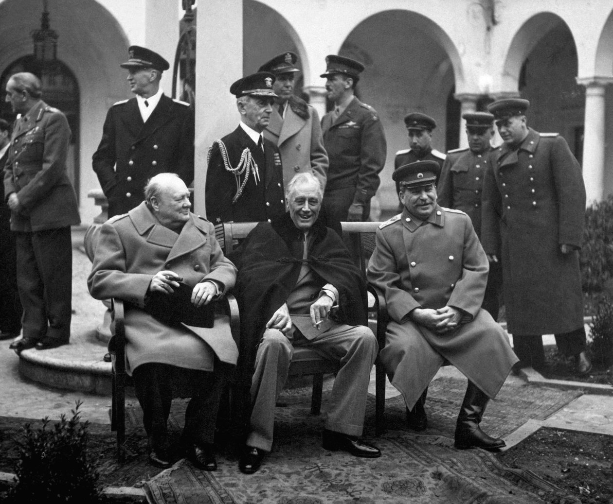 Konference for de allierede ledere, Jalta, Krim, USSR, februar 1945 af Unbekannt