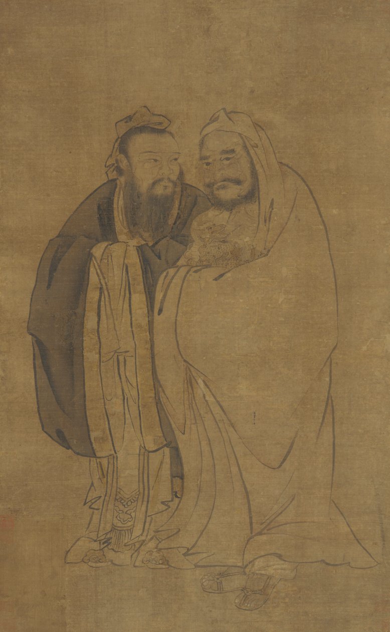 Confucius og Buddha vugger i Qilin, Ming-dynastiet, 1400-tallet. af Unbekannt