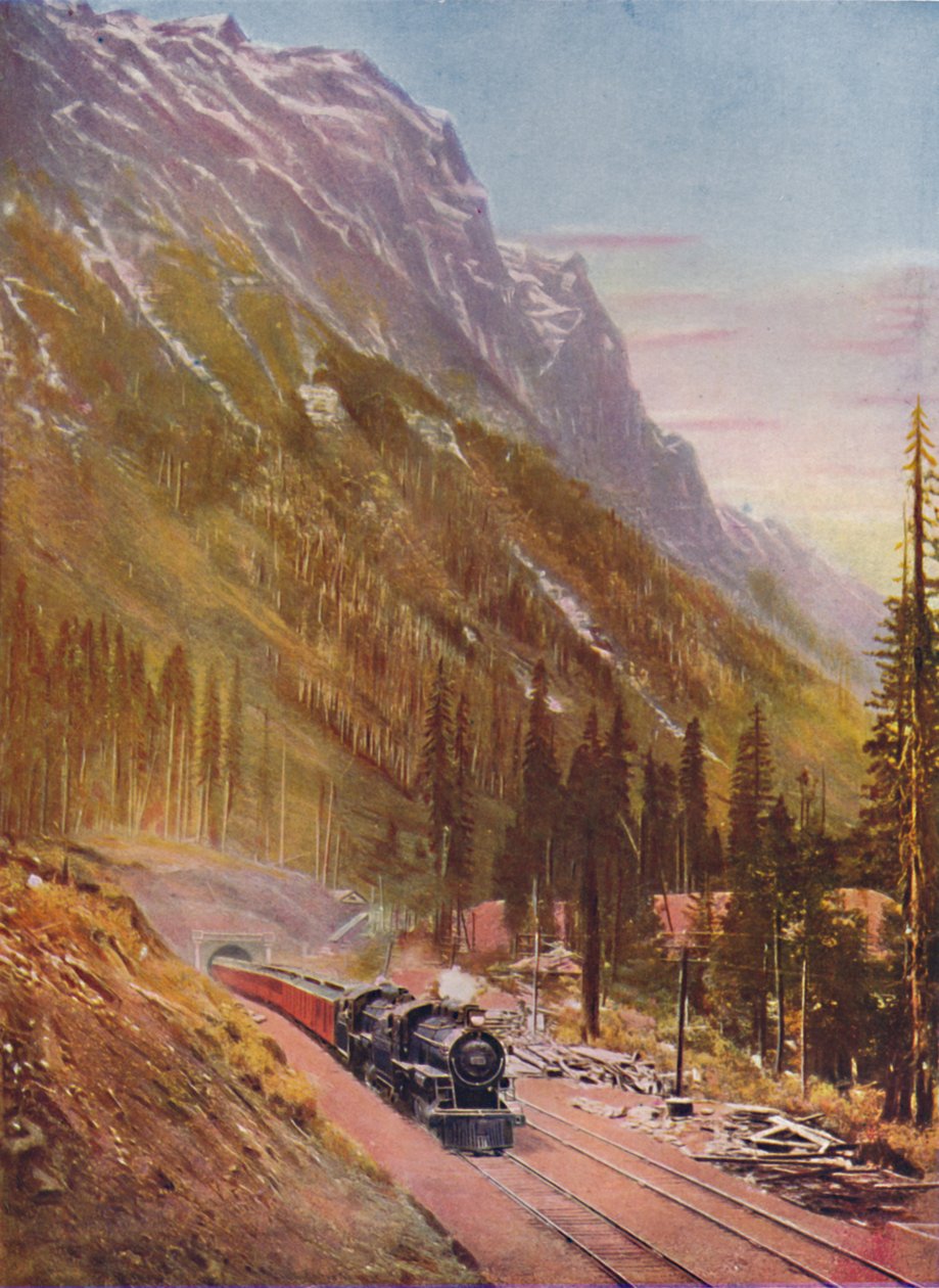Connaught Tunnel, i Selkirk-bjergene. Canadian Pacific Railway, 1926 af Unbekannt