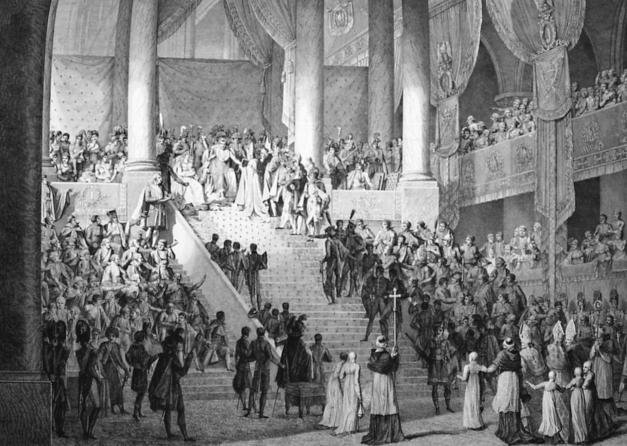 Indvielse af Napoleon og kroning af Josephine af pave Pius VII, 2. december 1804 af Unbekannt