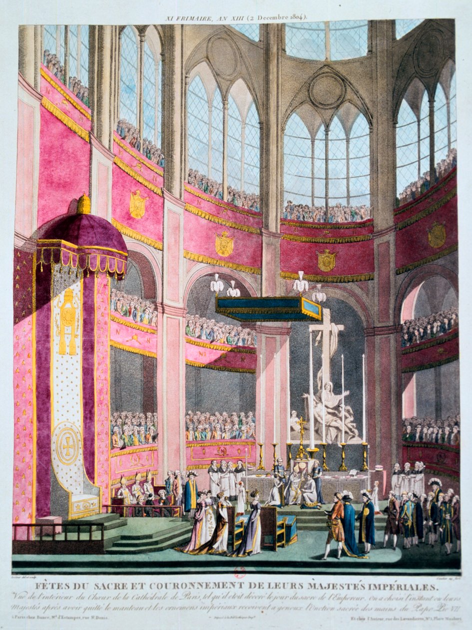 Indvielse af Napoleon og kroning af Josephine af pave Pius VII, 2. december 1804 af Unbekannt
