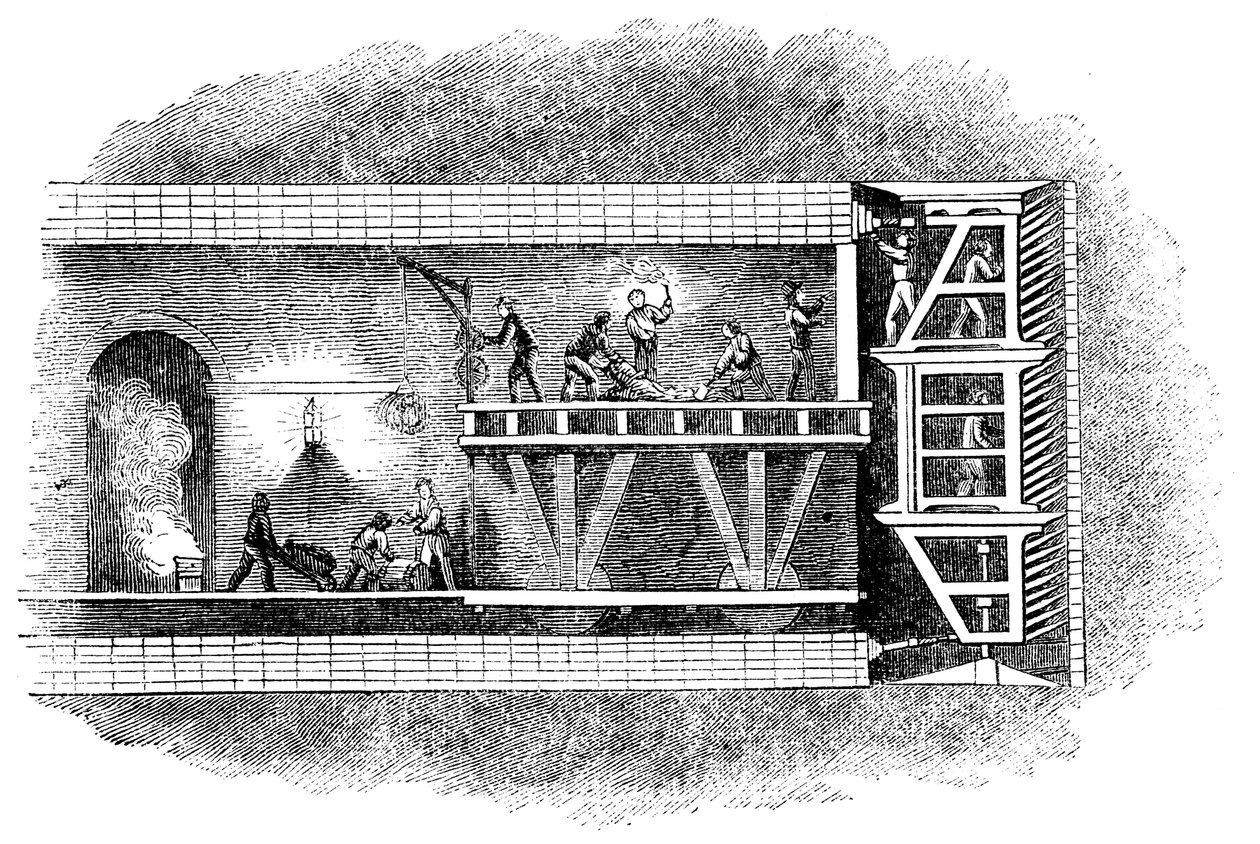 Konstruktion af Thames Tunnel, London, 1825-1843 af Unbekannt