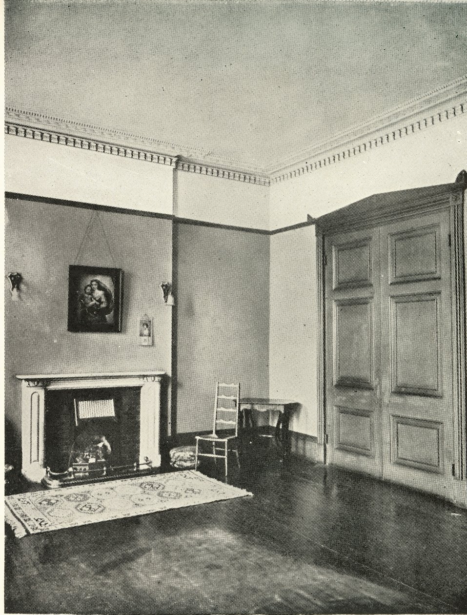Kontrasterede interiører: Regency - Mecklenburgh Square, Bloomsbury, 1938 af Unbekannt