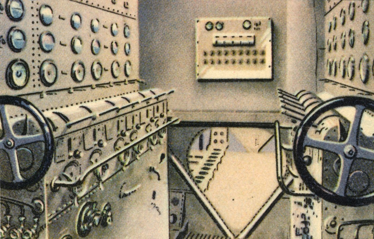 Kontrolrum om bord på Dornier Do X-flyvebåden, 1920
