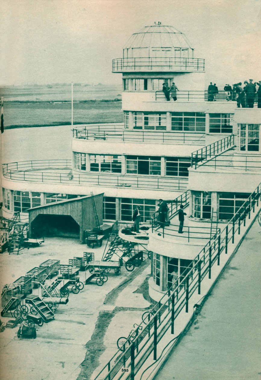 Kontroltårn i Le Bourget Lufthavn, Paris, c1936 c1937 af Unbekannt