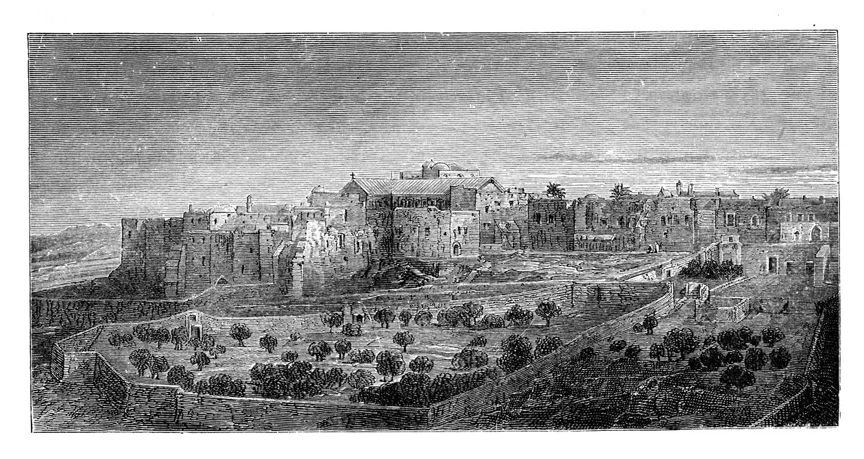 Fødselsklosteret, Bethlehem, c1888 af Unbekannt