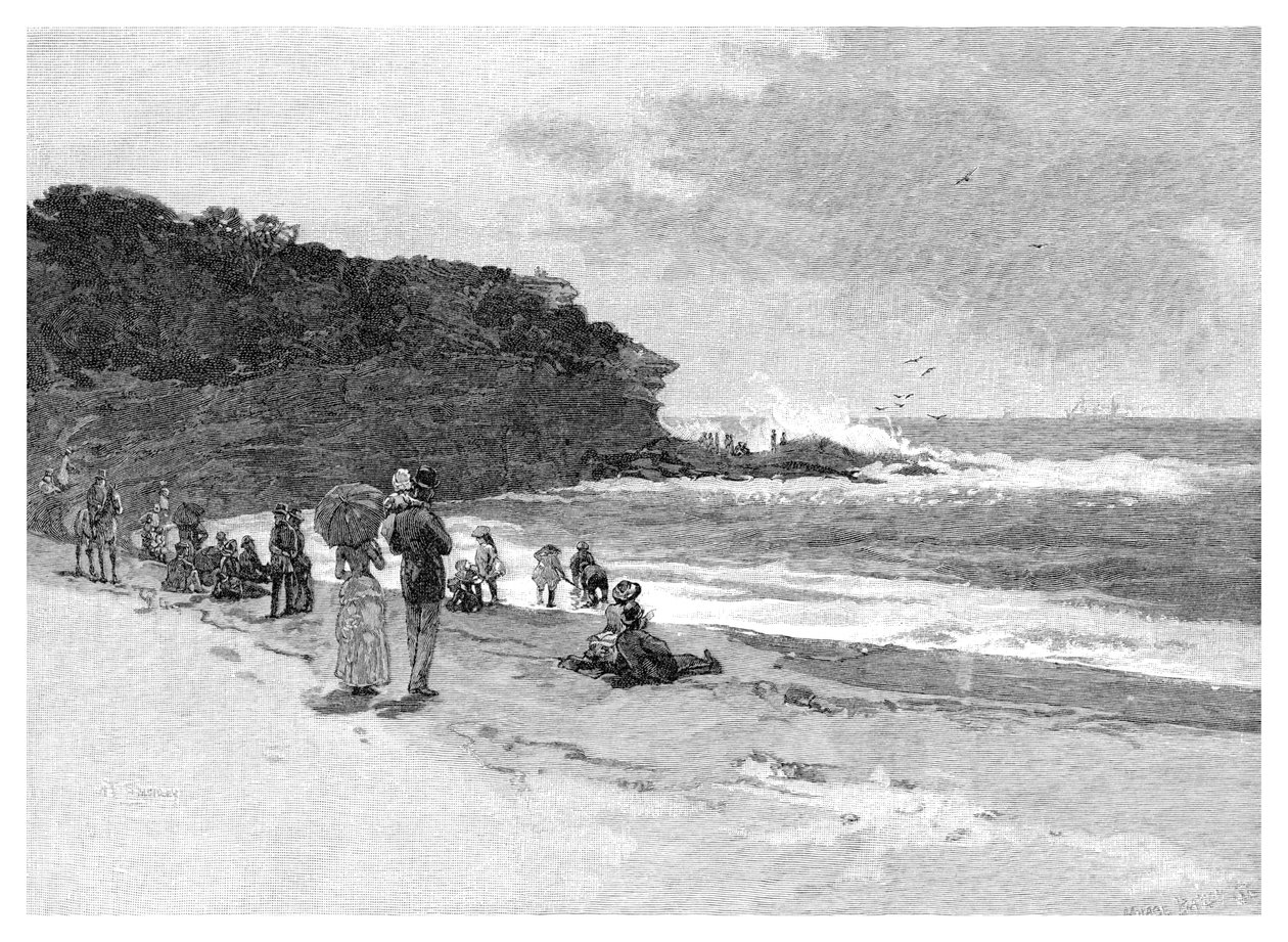 Coogee Beach, Sydney, New South Wales, Australien, 1886 af Unbekannt