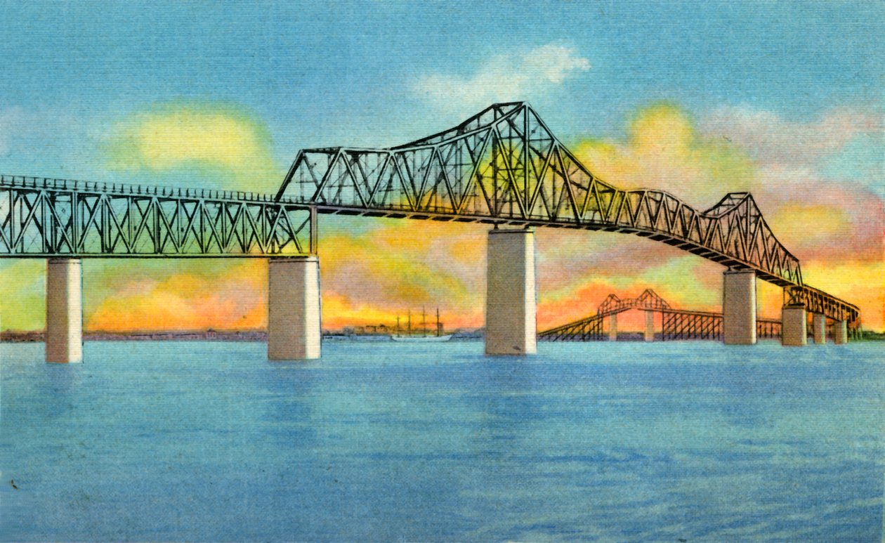 Cooper River Bridge, Charleston, S.C., 1942. af Unbekannt