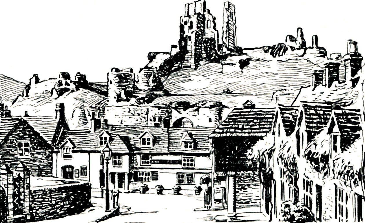 Corfe Village, 1929 af Unbekannt