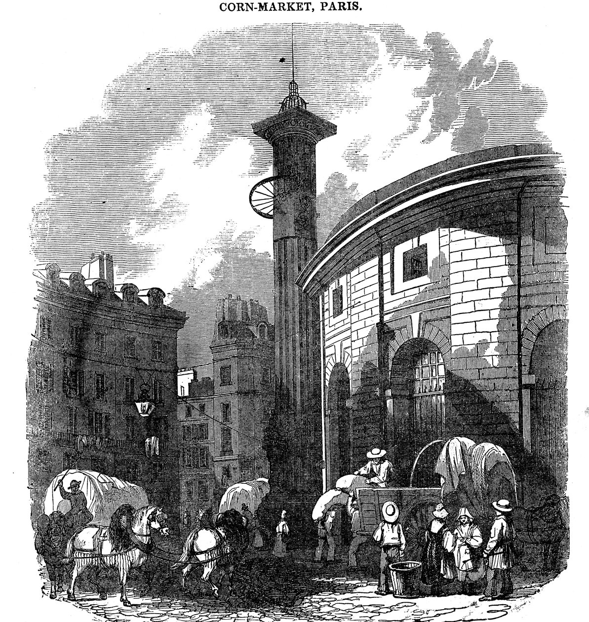 Kornmarked, Paris, 1836 af Unbekannt