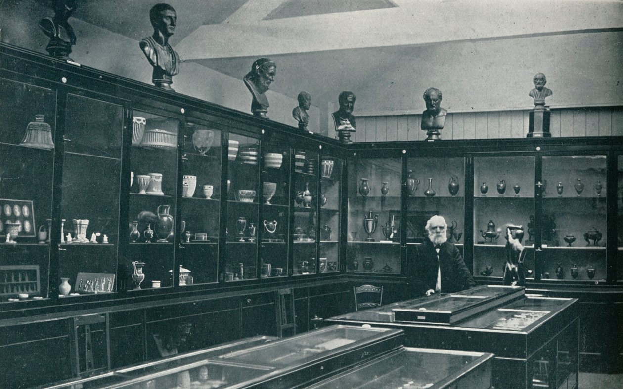 Hjørneudsigt over Wedgwood Museum på de gamle værker i Etruria, Staffordshire, c1908 af Unbekannt