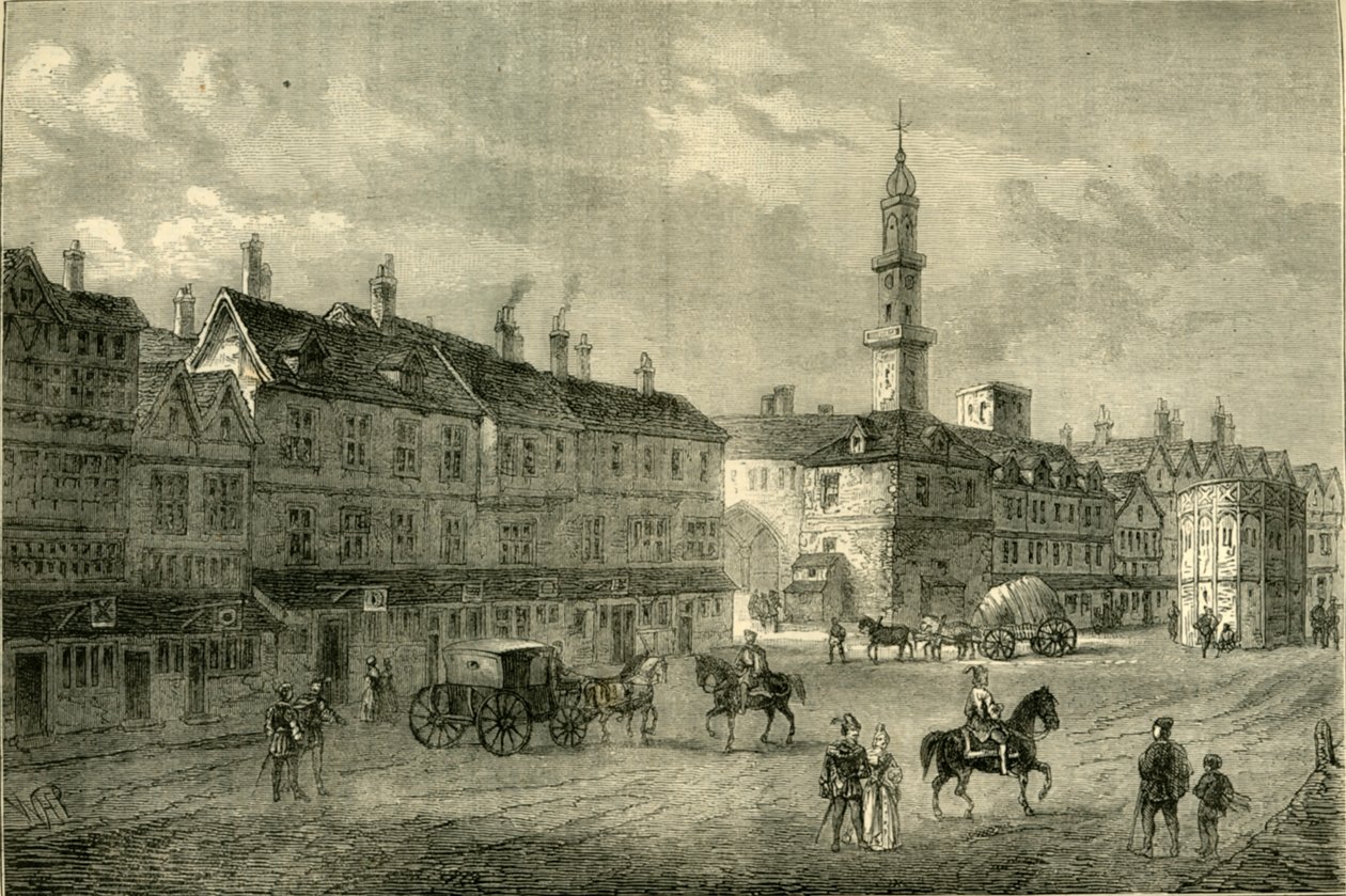 Cornhill i 1630, c1872. af Unbekannt
