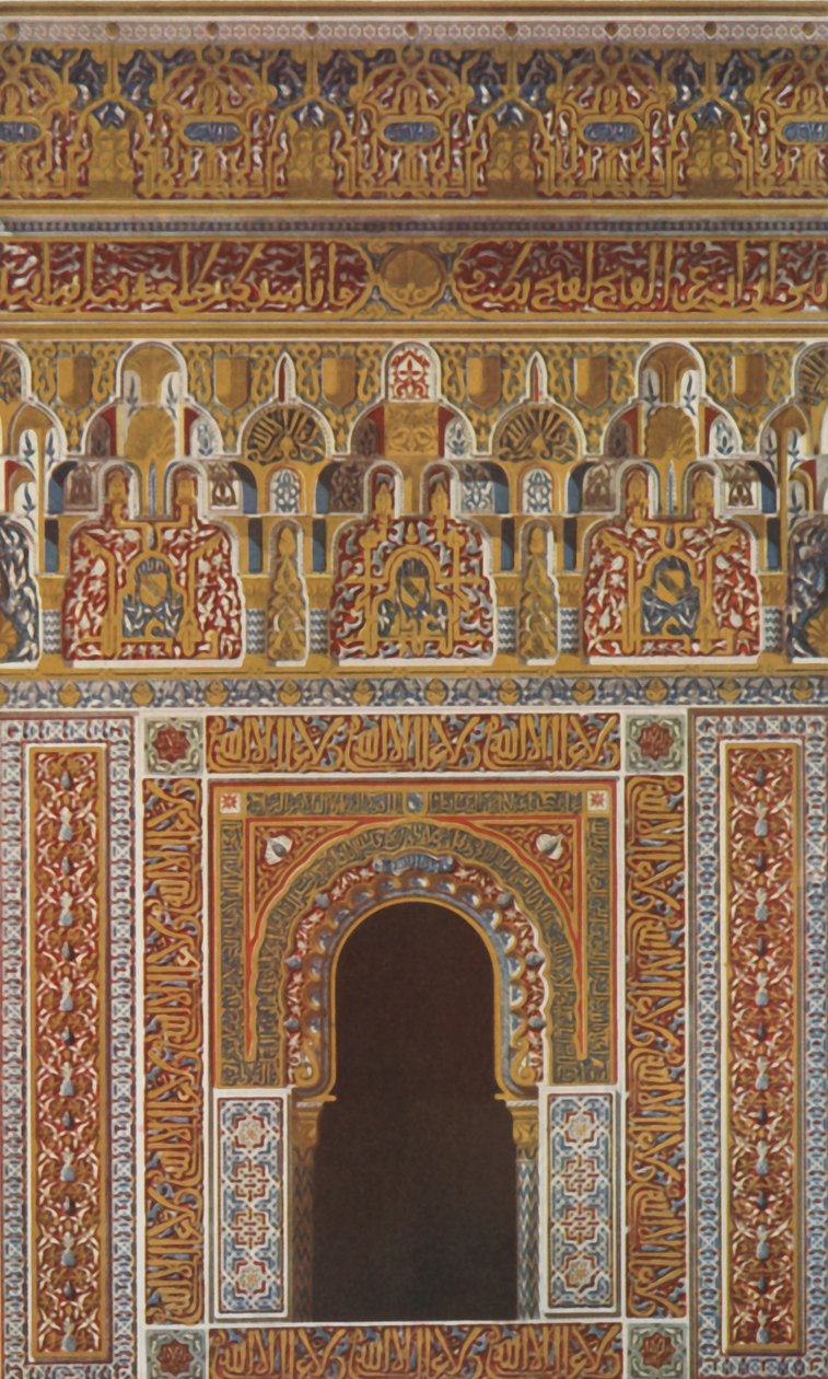 Gesims og vindue i midten af moskeens facade, 1907. af Unbekannt