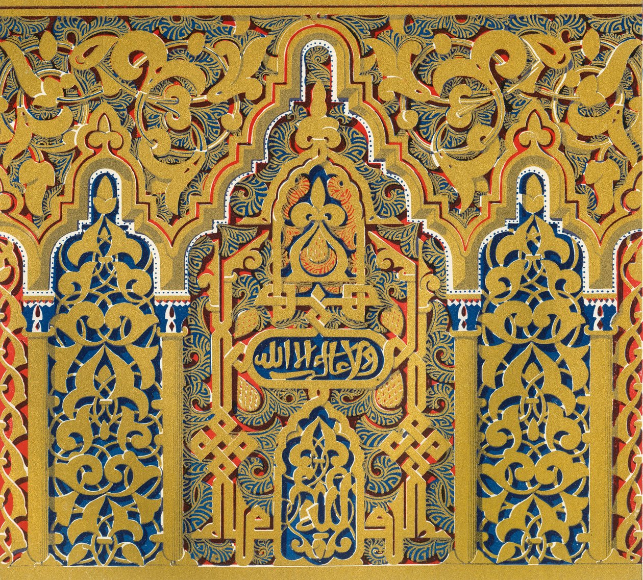 Gesims ved udspring af buer, vinduer i Hall of Ambassadors, 1907. af Unbekannt