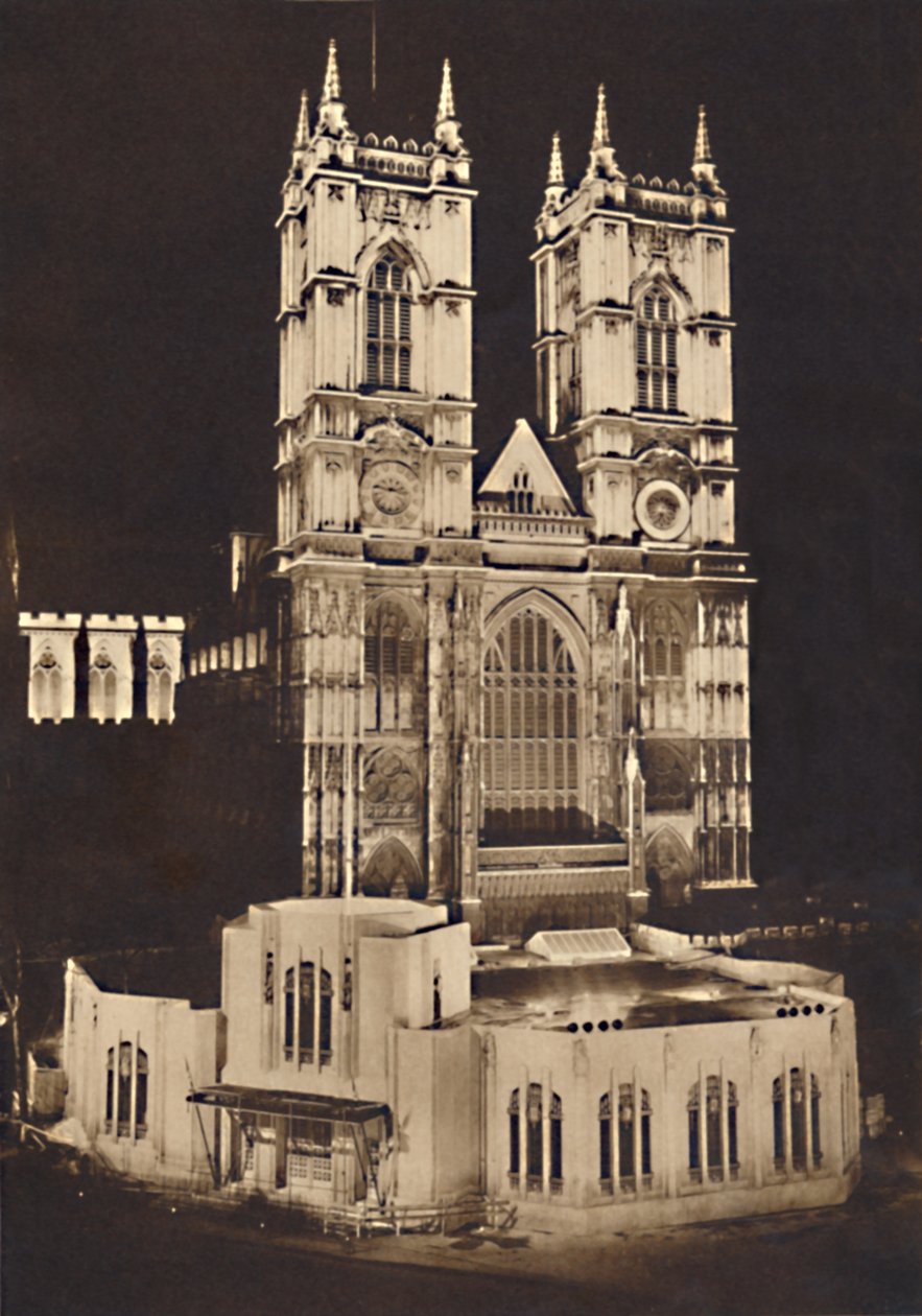 Coronation Floodlighting - Westminster Abbey, 1937 af Unbekannt