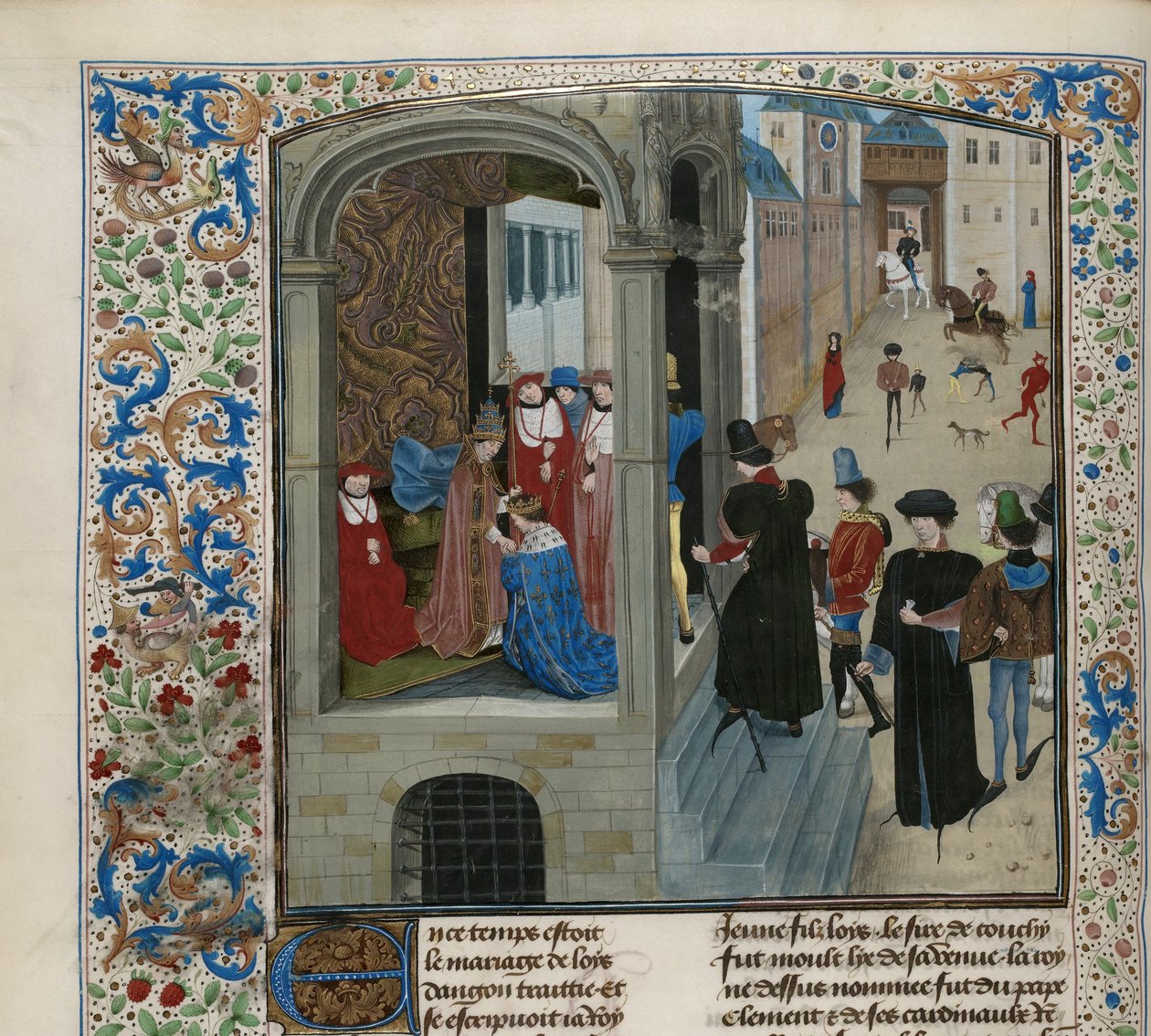 Kroningen af Charles VI af Frankrig, ca 1470-1475. af Unbekannt