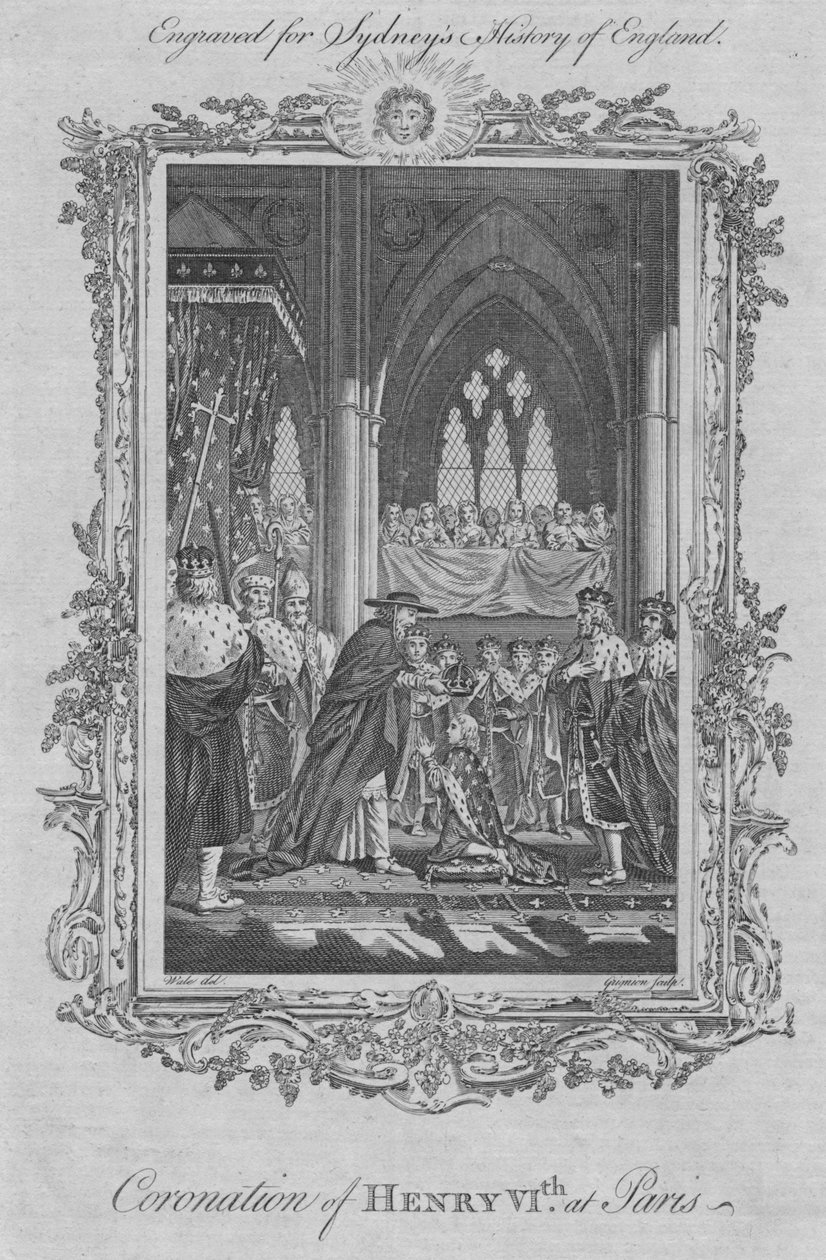Kroning af Henrik VI i Paris, 1773. af Unbekannt