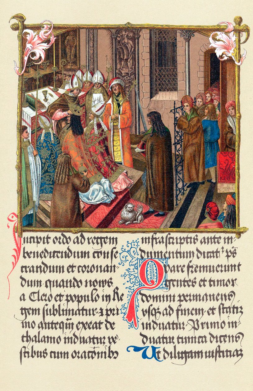 Kroningen af kong Alexander I af Polen af ærkebiskoppen af Gniezno, Krakow, 1501 af Unbekannt