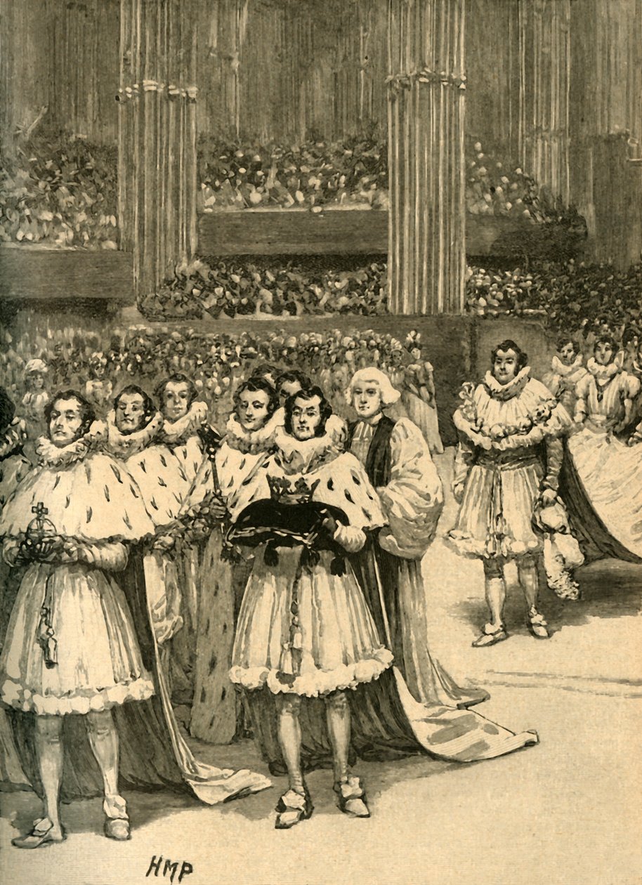 Kroning af kong William IV: den kongelige procession, Westminster Abbey, London, 1830 c1890. af Unbekannt
