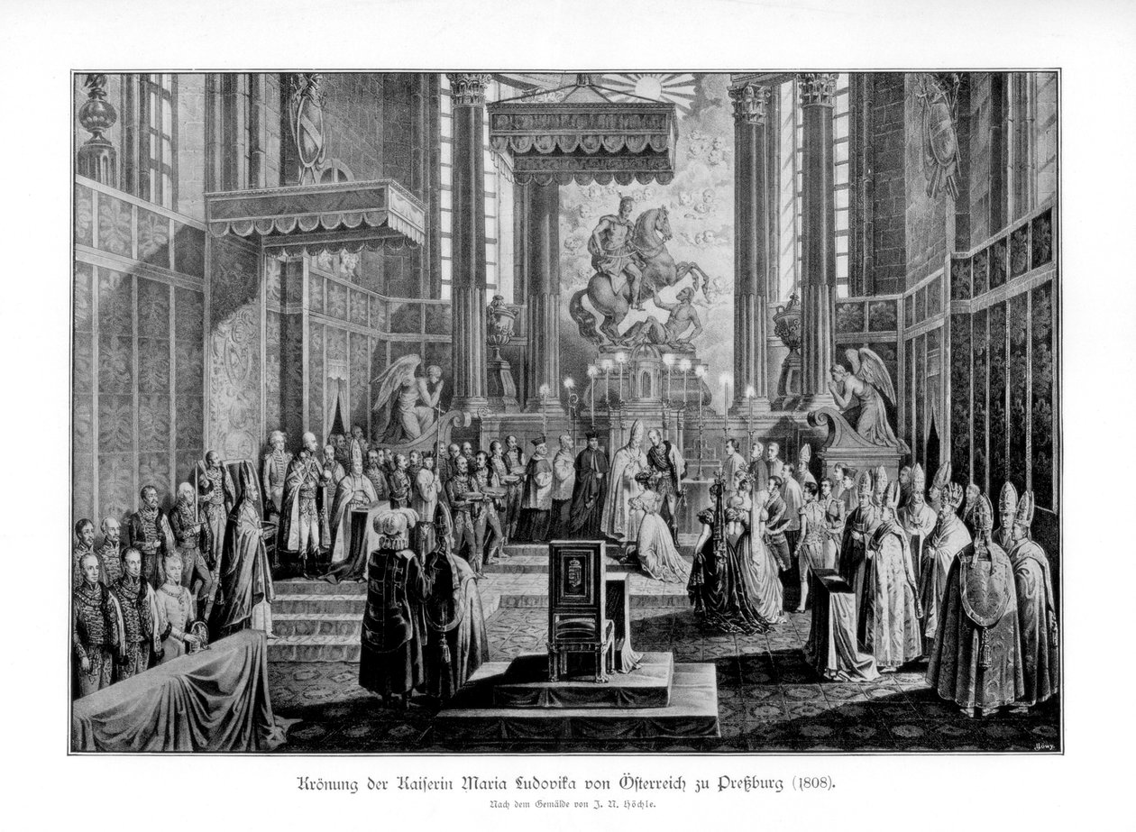 Kroning af kejserinde Maria Ludovica af Østrig i Pressburg, 1808 af Unbekannt