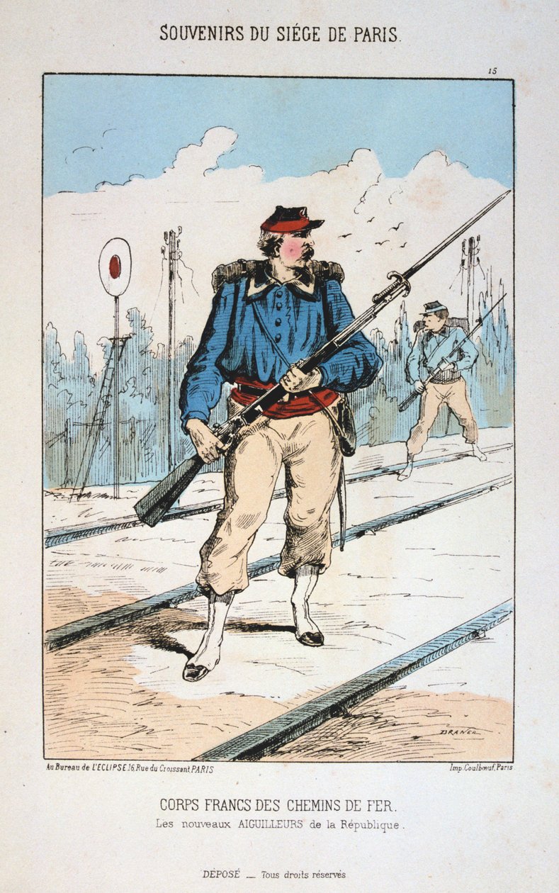 Corps Francs des Chemins de Fer, belejring af Paris, 1870-1871 af Unbekannt