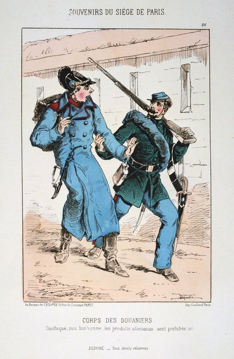 Corps des Douaniers, belejring af Paris fransk-preussiske krig, 1870-1871. af Unbekannt