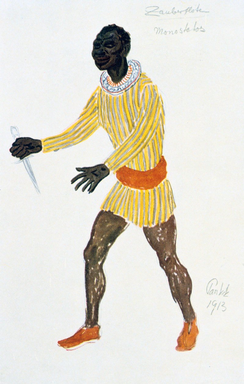 Kostumedesign til Monostatos, 1913 af Unbekannt
