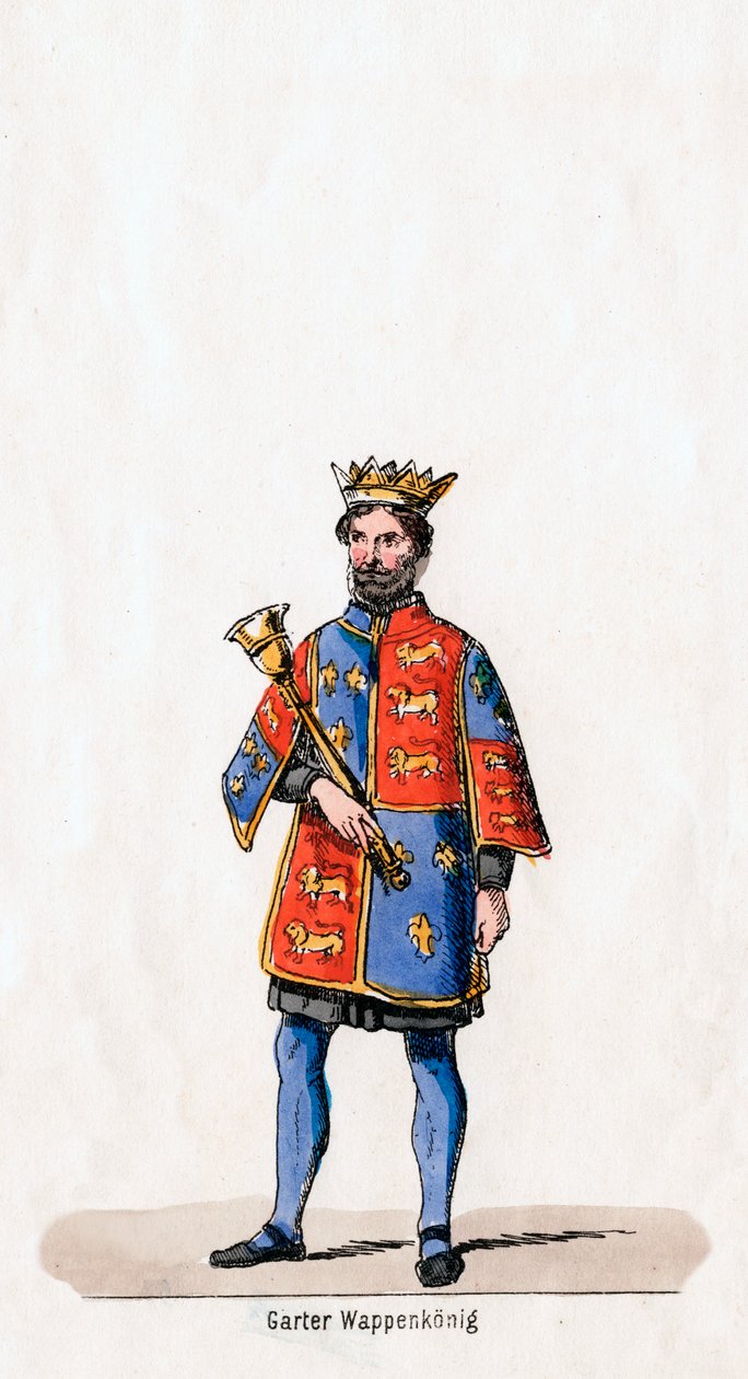 Kostumedesign til Shakespeares skuespil, Henry VIII, 1800-tallet af Unbekannt