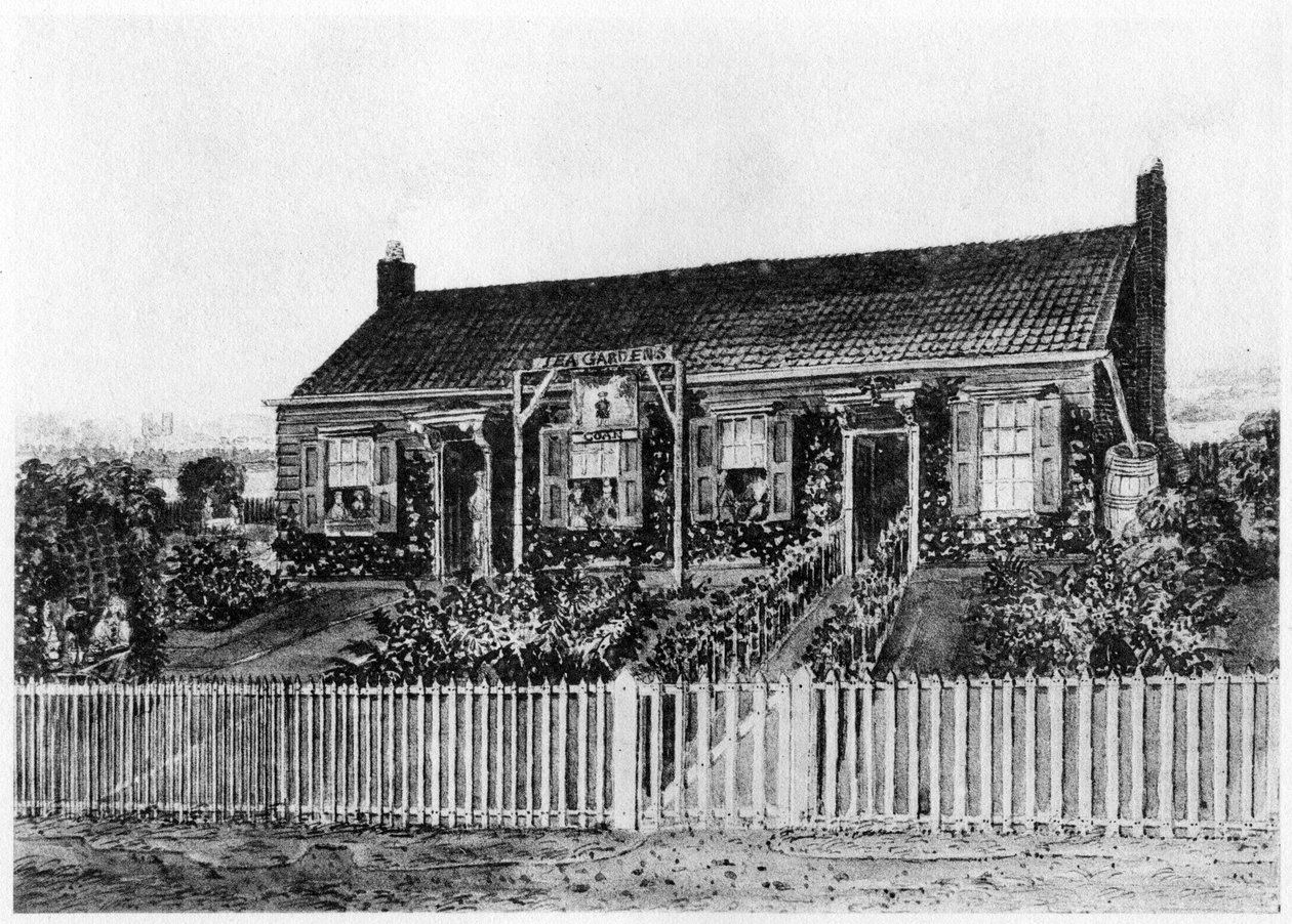 Hytter på stedet for Eaton Square, London, ca. begyndelsen af det 19. århundrede 1907 af Unbekannt