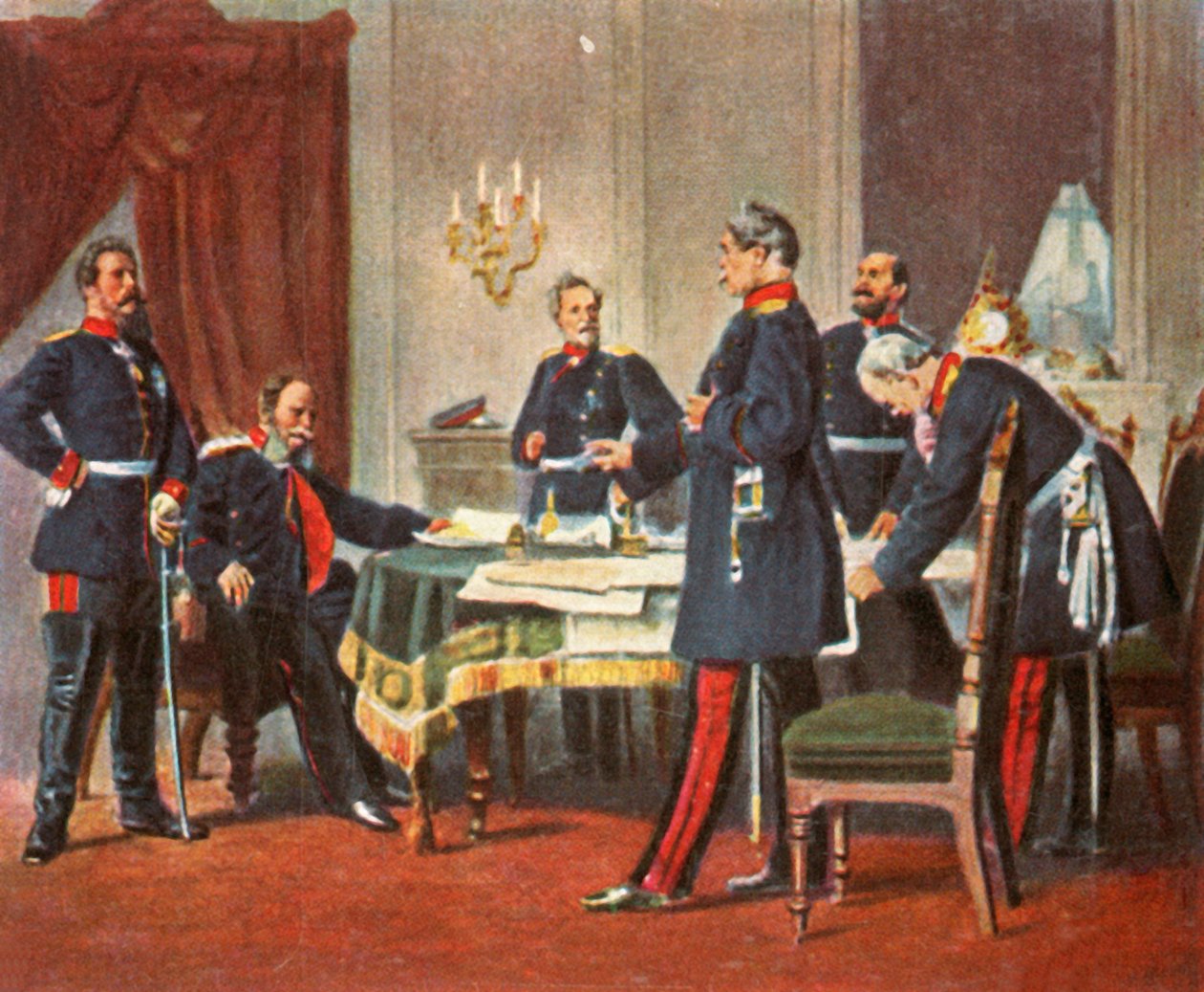 Krigsrådet i Versailles, 1870, 1936. af Unbekannt